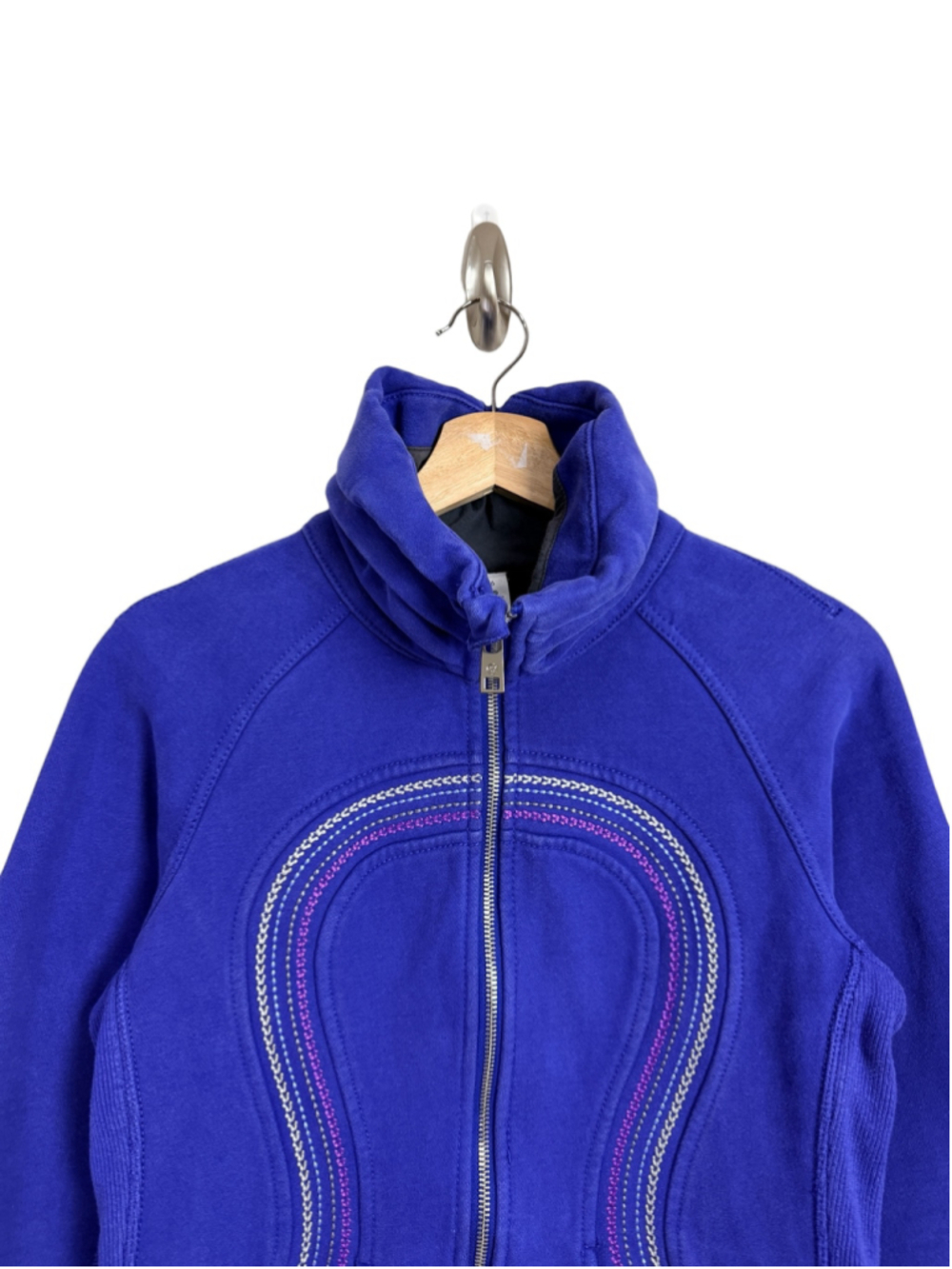 LULULEMON Cuddle Up Blue Jacket Zip-up Athleisure Gym Training Yoga, Sz 6 - Picture 7 of 16